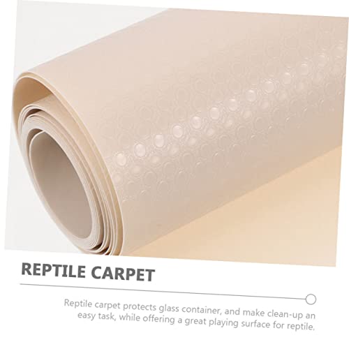 Reptile Carpet Mat for Snakes and Lizards 48 x 24 Non-Toxic Terrarium Bedding Easy to Clean Reptile Cage Mat for Turtles and Gecko Habitat - color: Beige