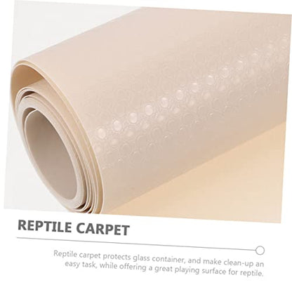 Reptile Carpet Mat for Snakes and Lizards 48 x 24 Non-Toxic Terrarium Bedding Easy to Clean Reptile Cage Mat for Turtles and Gecko Habitat - color: Beige