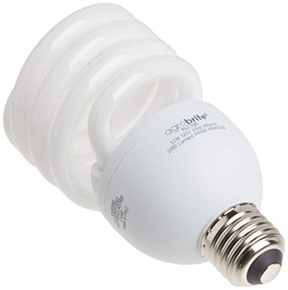 Hydrofarm Agrobrite FLC32D Compact, 32 Watt, 6400K Fluorescent Spiral Grow Lamp, 1 Count (Pack of 1), Brown/A - style: 32W/6400K