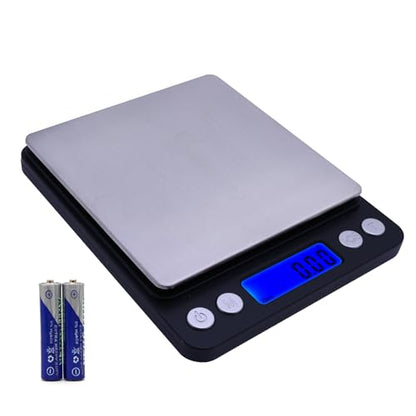 Gram Scale,Capacity 500g Accuracy 0.01g Mini Food Scales Digital Weight Grams and Oz,Small Kitchen High Precision for Espresso,Baking,Jewelry,Soap Making,Black - color: Black