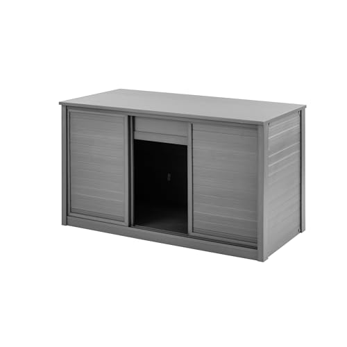 New Age Pet ECOFLEX Large Reptile Enclosure with Matching Cabinet Stand Set in Grey - color: Grey, size: Large