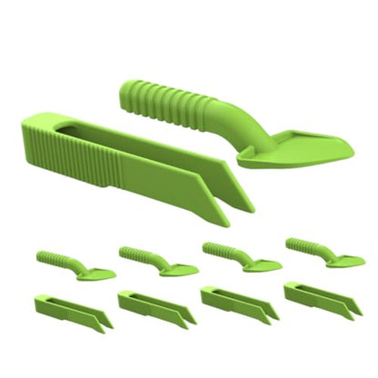 BESPORTBLE 5set Crawler Cleaning Tool Reptile Scooper and Tweezers Other Small Animals Litter Scoop Tweezers and Scooper Bearded Dragon Feeding Rat Snake Bird Scooper Poop Scoop Plastic Green