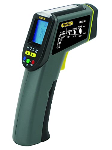 General Tools Infrared Thermometer #IRTC50, -40° to 428° F, Tricolor Light Panel, Scanner - style: 8 in 1