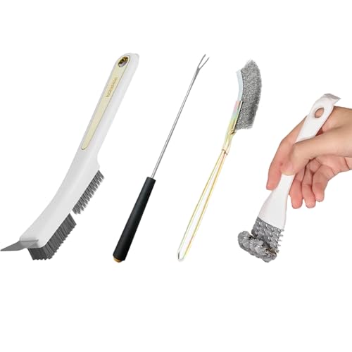 4Pcs Bird Cage Cleaner Brush Bird Poop Remover Cleaning Tools for Parakeet,Budgie,African Grey Parrot,Cockatoo Birds