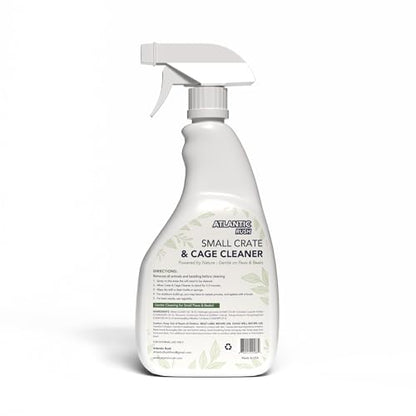 Atlantic Rush Small Animal Cage Cleaner Spray- 24oz Bottle Cage and Crate Cleaner for Guinea Pig, Hamster, Rabbit, Ferret, & Birds- Cage Cleaning Supplies Odor Eliminator