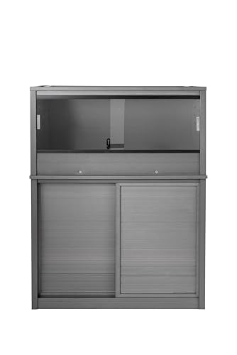 New Age Pet ECOFLEX Medium Reptile Enclosure with Matching Cabinet Stand Set in Grey - color: Grey, size: Medium