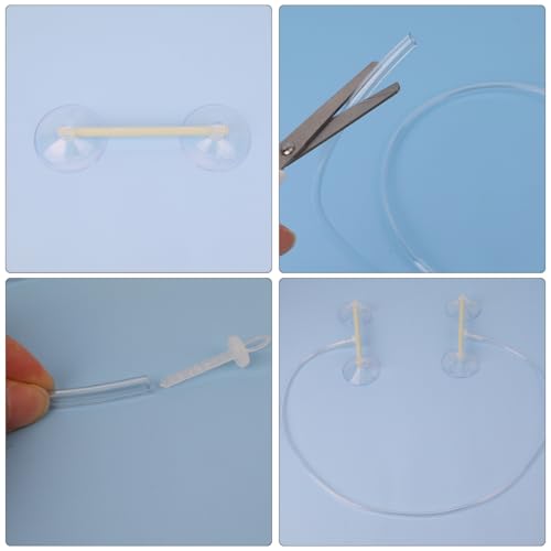 Aquarium Floating Plant Corral, Fish Feeding Ring Can Adjust Height with Water, Aquarium Floating Plant Barrier Suitable for Most Aquariums and Floating Plants