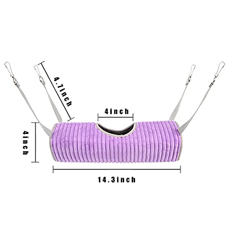 Ferret Tunnel Hanging Hammock Bed, Small Animal Rats Squirrel Toy - color: Purple