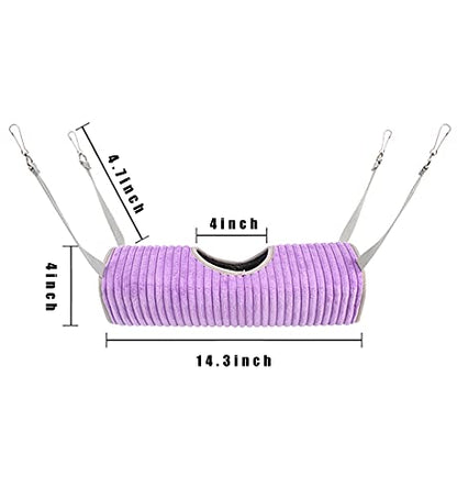 Ferret Tunnel Hanging Hammock Bed, Small Animal Rats Squirrel Toy - color: Purple