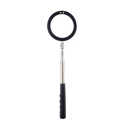 Telescoping Inspection Mirror LED Light with Large 3.75 Inches Round Mirror, 39.4 Inches Extendable, Flexible 360 Swivel, for Inspection Viewing, Mechanic Checking, Observation - style: 3.75" Round