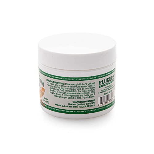 Fluker's Calcium Reptile Supplement with added Vitamin D3, 2 oz. - size: 2-Ounce
