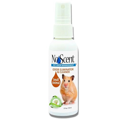 No Scent Small Animal Guinea Pig Cage Cleaner | Hamster & Rabbit Habitat Pet Odor Spray (2 Fl Oz / 59 mL) - size: 2 Fl Oz (Pack of 1)