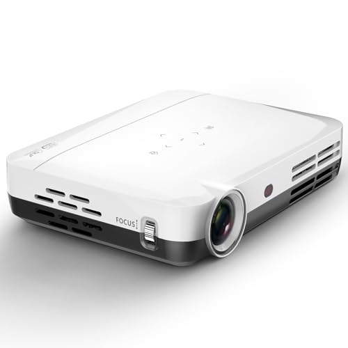 4K S7 Projector with Wi-Fi and Bluetooth, 3840 X 2160 Resolution, 7000 Lumens, Actual 3D, LED DLP Display, Ceiling/Floor Mount, HDMI for TV, Laptop, Mobile, 2GB RAM 32GB ROM