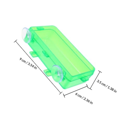 GALPADA Escape Prevention Plastic Reptile Feeder Bowl for Lizards and Snakes, Easy to Clean Light Green Feeding Dish Suitable for Bearded Dragon and Gecko Terrariums