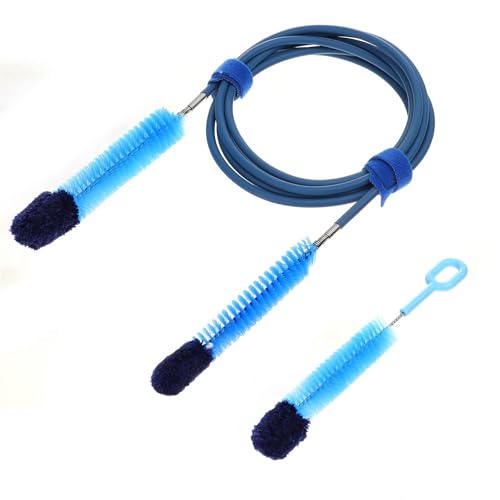 Cpap Tube Cleaning Brush and Handy Brush Flexible Long Stainless Brush (6.27 Feet) and Short Brushes (7.87 Inches) Cpap Tube Clean Brush Cpap Hose Cleaning Brush Kit