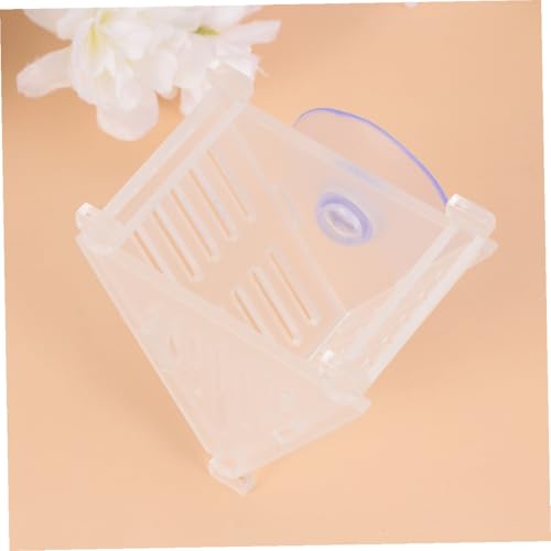 Luxshiny Automatic Aquarium Feeder Red Feeding Cup Acrylic Shrimp Feeder Tool for Fish Tanks Red Worm Food Dish, Suitable for Aquatic Pets and Shrimp Feeding