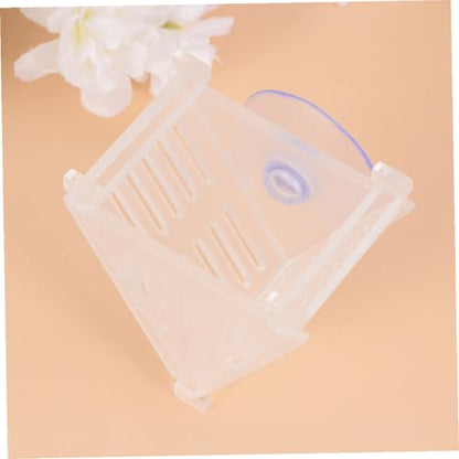 Luxshiny Automatic Aquarium Feeder Red Feeding Cup Acrylic Shrimp Feeder Tool for Fish Tanks Red Worm Food Dish, Suitable for Aquatic Pets and Shrimp Feeding