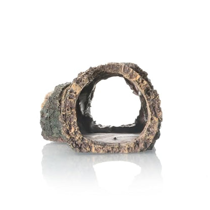 Reptile Hide Cave, Resin Hollow Log Hideout，Reptile Tank Accessories Climbing Toys Hideaway Caves Decor for Lizards,Gecko,Turtles,Reptiles,Amphibians and Fish