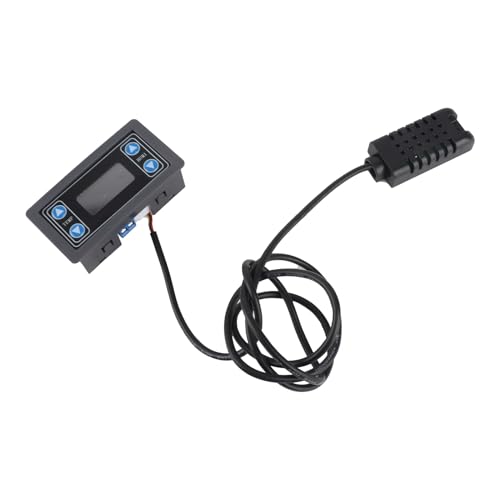 Digital Intelligent Temperature Humidity Controller High Thermostat for Incubation and Breeding Black 3.15x1.77x1.38in