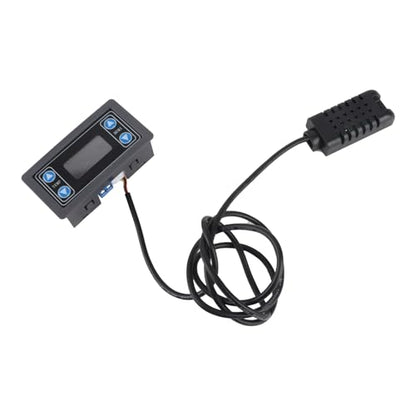 Digital Intelligent Temperature Humidity Controller High Thermostat for Incubation and Breeding Black 3.15x1.77x1.38in