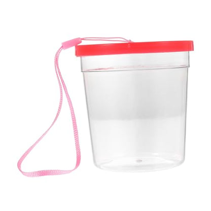 VANZACK 1pc Reptile Feeding Box Insect Cup for Mini Turtles Betta Fish and Jellyfish Lightweight Safe Ventilation Lid