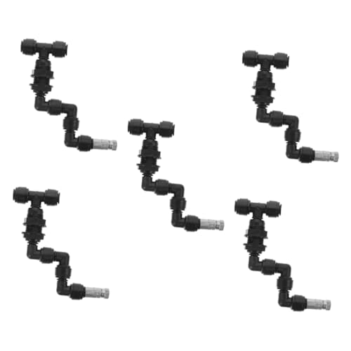 VANZACK 5pcs Garden Spray Nozzle Reptile Mister Nozzles Misting Sprayer Head Tank Landscape Sprayer Head Fine Spray for Reptile Humidifiers - color: Blackx5pcs, size: 10X9X2CMx5pcs