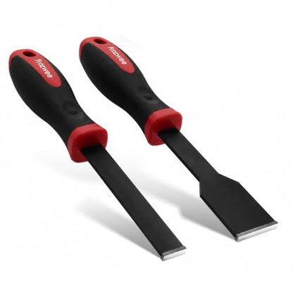 2PCS Carbide Scraper Set(1-1/4" & 5/8"),Super Gasket Scraper,Red | Durable Tungsten Tip,Comfatable Handle,for Remove Gaskets, Carbon and More from Varied Surfaces,for Metal and Automotive - size: Red-1x5/8"+1x1-1/4"