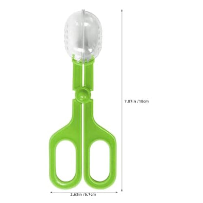 3pcs Reptile Feeding Clamps: Reptile Poop Scoop - Lizard Feeding and Cleaning Tool - Plastic Scoop for Tortoise Lizard Frog and Other Small Animals