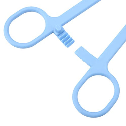 Reptile Feeding Tongs Blue Plastic Snake Lizard Clamps 24.5cm Wide Grip Safe Handling Tool for Pet Owners Breeders Amphibian Terrarium Enthusiasts