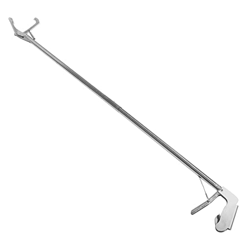Stainless Steel Snake Catcher Tongs Snake Grabber Tool with Wide Jaw for Handling and Catching Reptiles Ideal Snake Hook for Outdoor Use