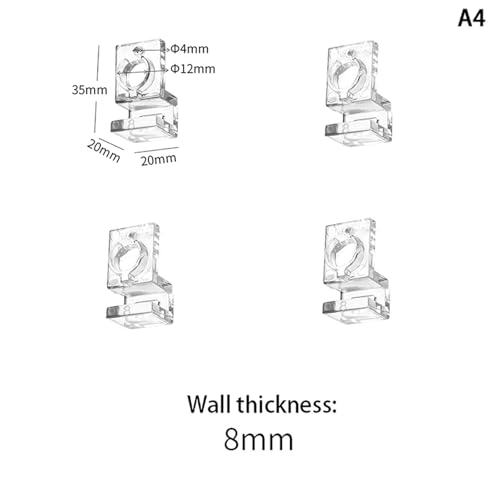 Aquarium lid Clips 8Pcs Fish Tank Acrylic Clips for 5.5mm~15mm Wall Thickness Aquarium Lid Cover Support Holder Bracket Clamp Stand Supplies(8mm) - color: 8mm