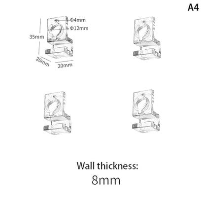 Aquarium lid Clips 8Pcs Fish Tank Acrylic Clips for 5.5mm~15mm Wall Thickness Aquarium Lid Cover Support Holder Bracket Clamp Stand Supplies(8mm) - color: 8mm