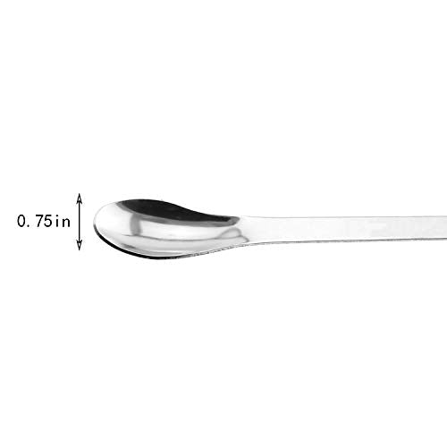 1 Set Stainless Steel Micro Lab Sampling Scoop Spatulas Combination Reagent Spoon Laboratory Supplies (Pack of 4)