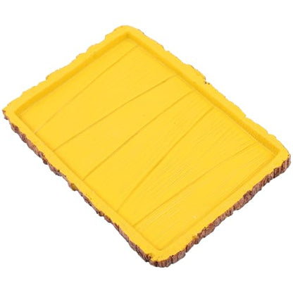 NUOBESTY Reptile Feeding Basin and Water Container Resin Rock Style Turtle Food Dish for Tortoise Enclosure Feeding Bowl for Lizards and Geckos