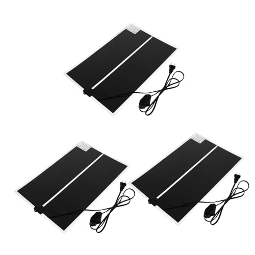 YARNOW 3pcs Reptile Heating Pad Temperature Control Electric Heat Mat for Terrarium Suitable for Snakes Lizards and Container Insulation Standard