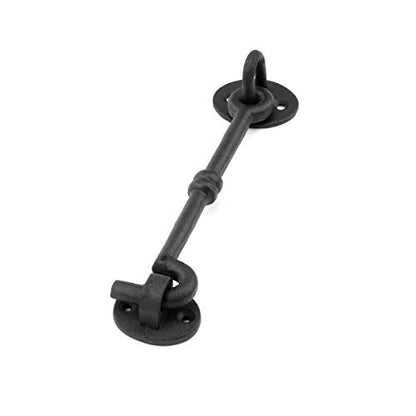 Renovators Supply Manufacturing Wrought Iron Cabin Hook Eye Shed 5.75" Gate Door Latch Catch Holder - size: 5.75-inch
