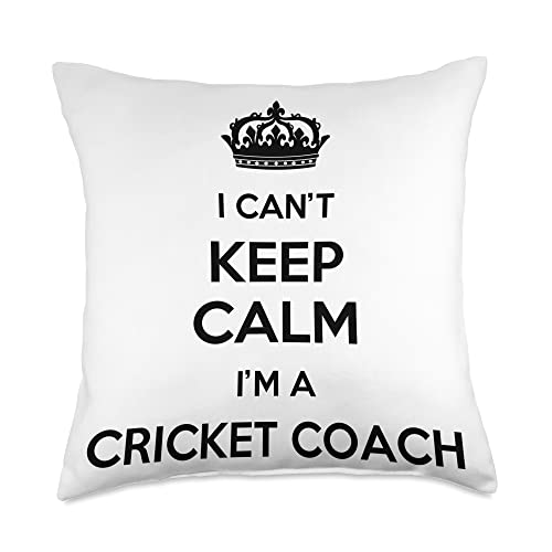 Profession - I Can't Keep Calm I'm A Cricket Coach Throw Pillow - size: 18x18