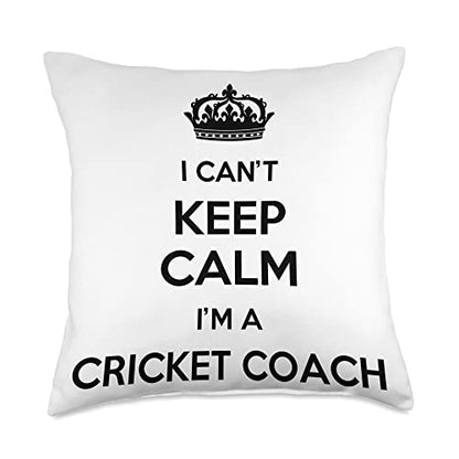 Profession - I Can't Keep Calm I'm A Cricket Coach Throw Pillow - size: 18x18