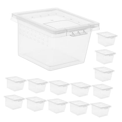 BESPORTBLE 20pcs Reptile Tank Accessories Reptile Breeding Container Snake Box for Gecko Terrarium Lizard Mantis Breathable Design