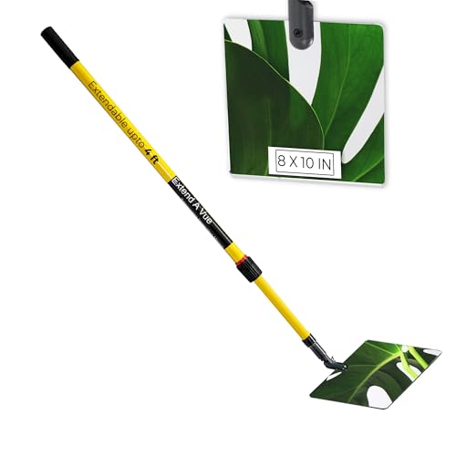 Telescoping Inspection Mirror - Standard Fiberglass, Lightweight & Durable, 2 ft - 4 ft Pole, 8 x 10 inch Acrylic Mirror - size: 8 x 10 inch Acrylic Mirror, style: 2 ft - 4 ft Pole