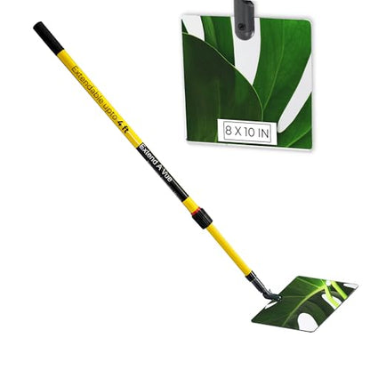 Telescoping Inspection Mirror - Standard Fiberglass, Lightweight & Durable, 2 ft - 4 ft Pole, 8 x 10 inch Acrylic Mirror - size: 8 x 10 inch Acrylic Mirror, style: 2 ft - 4 ft Pole