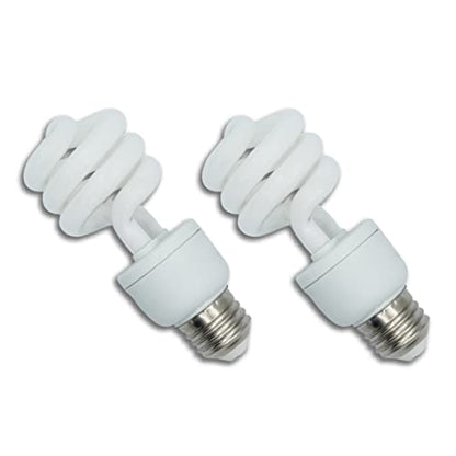 15 Watt UVB Reptile Light 5.0 15W Spiral Reptile Heat - 2 Pack | Terrarium Light Bulbs Turtles · Gecko · Tortoise · Snake · Lizard · Chameleons · Insects 120V - color: Uvb 5.0, size: 2 Count (Pack of 1)