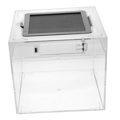 1pc Reptile Feeding Box Transparent Pet Display Container for Lizards Snakes and Turtles Lightweight and Compact Crawling Ventilation for Easy Observation and Cleaning