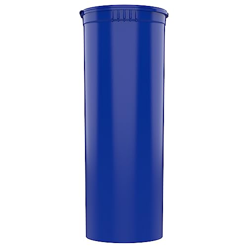 60 Dram CR Plastic Packaging Pop Top Containers - Child Resistant Travel Holder Vial Bottles - 75 qty (Blue) - color: Blue