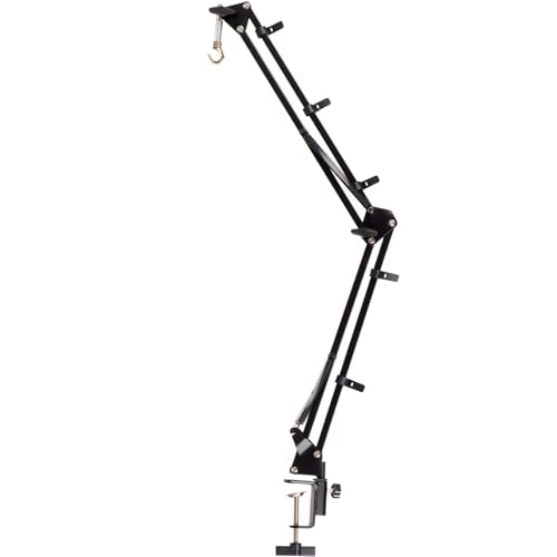 Reptile Lamp Stand,Adjustable Floor Lamp Stand, for Glass Container Metal Lighting Lamp Holder, Heating Floor Lamp Stand for Reptiles（Table Clamp Stand）