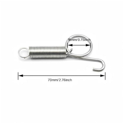 4 Pack Cage Door Spring Latch Hook Metal Finger Spring Latch Hooks Large Cages Lock for Fixing Rabbit Dog Cat Birds Guinea Pig Pet Small Animal Cage Door (Large)