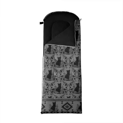 Erosebridal Death Head Moth Kids Sleeping Bag Bohemian Aztec Wearable Camping Blanket for Hiking Travel Hunting Sleep Bag - color: Grey Little Cats