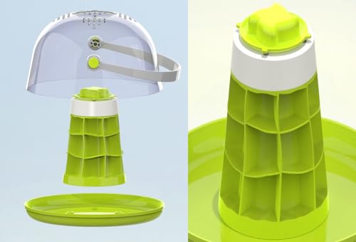 Snail Observation Terrariums Breeding Box, Round Snail Habitat Starter Kit, Ideal for Snails, Beetles, Spiders, Small Reptiles, Insects; Made of ABS, PC Material