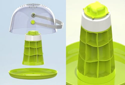Snail Observation Terrariums Breeding Box, Round Snail Habitat Starter Kit, Ideal for Snails, Beetles, Spiders, Small Reptiles, Insects; Made of ABS, PC Material