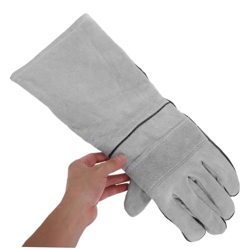 Mipcase 1 Pair Pet Handling Gloves Protective Gloves for Grooming Welding and Feeding Dogs Cats Birds and Reptiles Flexible Design for Safety and Versatility